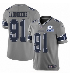 Nike Cowboys 91 L P Ladouceur Gray Men Stitched With Established In 1960 Patch NFL Limited Inverted Legend Jersey Nike Cowboys 91 L P Ladouceur Gray Men Stitched With Established In 1960 Patch NFL Limited Inverted Legend Jersey