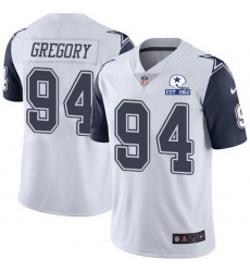 Nike Cowboys 94 Randy Gregory White Men Stitched With Established In 1960 Patch NFL Limited Rush Jersey Nike Cowboys 94 Randy Gregory White Men Stitched With Established In 1960 Patch NFL Limited Rush Jersey
