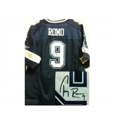 Nike Dallas Cowboys 9 Tony Romo Blue Elite Signed NFL Jersey Nike Dallas Cowboys 9 Tony Romo Blue Elite Signed NFL Jersey
