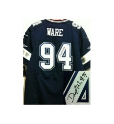 Nike Dallas Cowboys 94 DeMarcus Ware Blue Elite Signed NFL Jersey Nike Dallas Cowboys 94 DeMarcus Ware Blue Elite Signed NFL Jersey