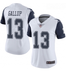 Cowboys #13 Michael Gallup White Women Stitched Football Limited Rush Jersey Cowboys #13 Michael Gallup White Women Stitched Football Limited Rush Jersey