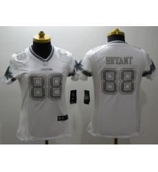 Dallas Cowboys 88 Bryantl White Women NFL Limited Platinum Jersey Dallas Cowboys 88 Bryantl White Women NFL Limited Platinum Jersey