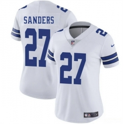 Women Dallas Cowboys 27 Miles Sanders White 2025 Vapor Limited Stitched Football Jersey 28Run Small uFF09