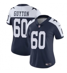 Women Dallas Cowboys 60 Tyler Guyton Navy White 2024 Draft Vapor Thanksgiving Limited Stitched Football Jersey Women Dallas Cowboys 60 Tyler Guyton Navy White 2024 Draft Vapor Thanksgiving Limited Stitched Football Jersey