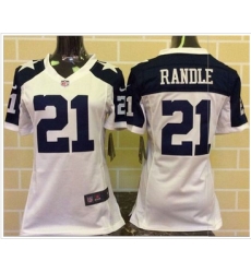 Women Nike Cowboys #21 Joseph Randle White Thanksgiving Throwback Stitched NFL Elite Jersey Women Nike Cowboys #21 Joseph Randle White Thanksgiving Throwback Stitched NFL Elite Jersey