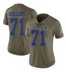 Womens Nike Cowboys #71 La el Collins Olive Stitched NFL Limited 2017 Salute to Service Jersey Womens Nike Cowboys #71 La el Collins Olive Stitched NFL Limited 2017 Salute to Service Jersey