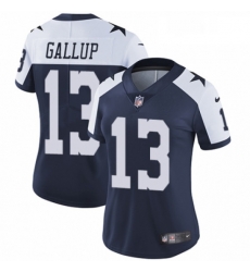 Womens Nike Dallas Cowboys 13 Michael Gallup Navy Blue Throwback Alternate Vapor Untouchable Elite Player NFL Jersey Womens Nike Dallas Cowboys 13 Michael Gallup Navy Blue Throwback Alternate Vapor Untouchable Elite Player NFL Jersey