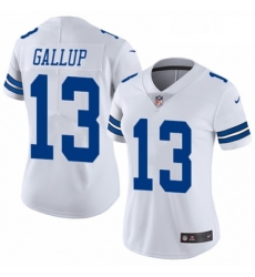 Womens Nike Dallas Cowboys 13 Michael Gallup White Vapor Untouchable Limited Player NFL Jersey Womens Nike Dallas Cowboys 13 Michael Gallup White Vapor Untouchable Limited Player NFL Jersey