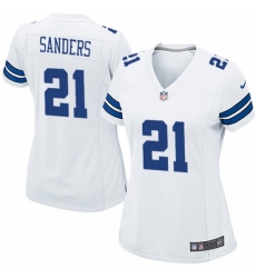 Womens Nike Dallas Cowboys 21 Deion Sanders Game White NFL Jersey Womens Nike Dallas Cowboys 21 Deion Sanders Game White NFL Jersey