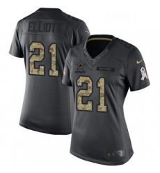 Womens Nike Dallas Cowboys 21 Ezekiel Elliott Limited Black 2016 Salute to Service NFL Jersey Womens Nike Dallas Cowboys 21 Ezekiel Elliott Limited Black 2016 Salute to Service NFL Jersey