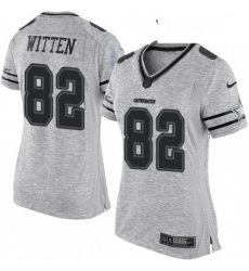 Womens Nike Dallas Cowboys 82 Jason Witten Limited Gray Gridiron II NFL Jersey Womens Nike Dallas Cowboys 82 Jason Witten Limited Gray Gridiron II NFL Jersey