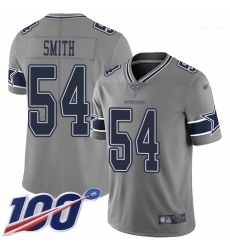 Cowboys #54 Jaylon Smith Gray Youth Stitched Football Limited Inverted Legend 100th Season Jersey Cowboys #54 Jaylon Smith Gray Youth Stitched Football Limited Inverted Legend 100th Season Jersey