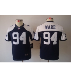 Nike Youth Dallas Cowboys #94 Ware Blue Limited Throwback NFL Jerseys Nike Youth Dallas Cowboys #94 Ware Blue Limited Throwback NFL Jerseys