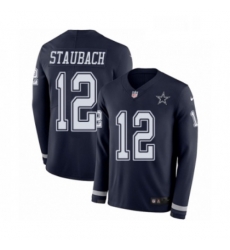 Youth Nike Dallas Cowboys 12 Roger Staubach Limited Navy Blue Therma Long Sleeve NFL Jersey Youth Nike Dallas Cowboys 12 Roger Staubach Limited Navy Blue Therma Long Sleeve NFL Jersey