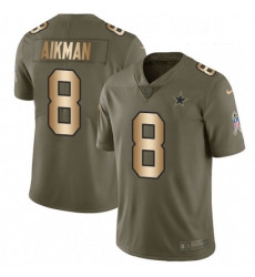 Youth Nike Dallas Cowboys 8 Troy Aikman Limited OliveGold 2017 Salute to Service NFL Jersey Youth Nike Dallas Cowboys 8 Troy Aikman Limited OliveGold 2017 Salute to Service NFL Jersey