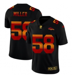 Denver Broncos 58 Von Miller Men Black Nike Red Orange Stripe Vapor Limited NFL Jersey Denver Broncos 58 Von Miller Men Black Nike Red Orange Stripe Vapor Limited NFL Jersey