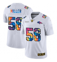Denver Broncos 58 Von Miller Men White Nike Multi Color 2020 NFL Crucial Catch Limited NFL Jersey Denver Broncos 58 Von Miller Men White Nike Multi Color 2020 NFL Crucial Catch Limited NFL Jersey