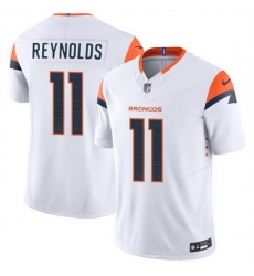 Men Denver Broncos 11 Josh Reynolds White 2024 F U S E Vapor Limited Stitched Football Jersey Men Denver Broncos 11 Josh Reynolds White 2024 F U S E Vapor Limited Stitched Football Jersey