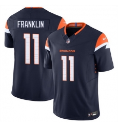 Men Denver Broncos 11 Troy Franklin Navy F U S E  Vapor Limited Stitched Football Jersey