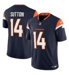 Men Denver Broncos 14 Courtland Sutton Navy 2024 F U S E Alternate Vapor Limited Stitched Football Jersey Men Denver Broncos 14 Courtland Sutton Navy 2024 F U S E Alternate Vapor Limited Stitched Football Jersey