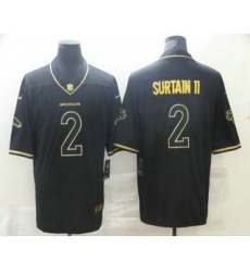 Men Denver Broncos 2 Patrick Surtain II Black 100th Season Golden Edition Jersey Men Denver Broncos 2 Patrick Surtain II Black 100th Season Golden Edition Jersey