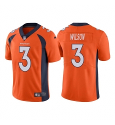 Men Denver Broncos 3 Russell Wilson Orange Vapor Untouchable Limited Stitched Jersey Men Denver Broncos 3 Russell Wilson Orange Vapor Untouchable Limited Stitched Jersey
