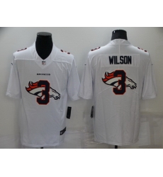 Men Denver Broncos 3 Russell Wilson White Shadow Logo Limited Stitched jersey Men Denver Broncos 3 Russell Wilson White Shadow Logo Limited Stitched jersey