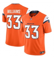 Men Denver Broncos 33 Javonte Williams Orange 2024 F U S E Vapor Limited Stitched Football Jersey Men Denver Broncos 33 Javonte Williams Orange 2024 F U S E Vapor Limited Stitched Football Jersey