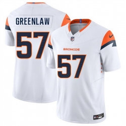 Men Denver Broncos 57 Dre Greenlaw White 2024 F U S E  Vapor Limited Stitched Football Jersey