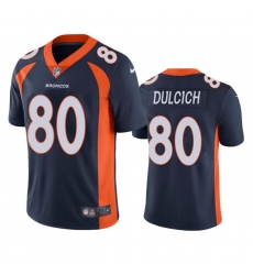 Men Denver Broncos 80 Greg Dulcich Navy Vapor Untouchable Stitched Jersey Men Denver Broncos 80 Greg Dulcich Navy Vapor Untouchable Stitched Jersey