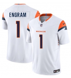 Men Denver Broncos Evan Engram #1 White F U S E Stitched NFL jersey Men Denver Broncos Evan Engram #1 White F U S E Stitched NFL jersey