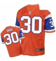 Men Nike Denver Broncos 30 Terrell Davis Elite Orange Throwback NFL Jersey Men Nike Denver Broncos 30 Terrell Davis Elite Orange Throwback NFL Jersey