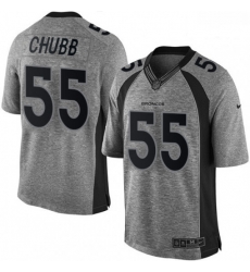 Men Nike Denver Broncos 55 Bradley Chubb Limited Gray Gridiron NFL Jersey Men Nike Denver Broncos 55 Bradley Chubb Limited Gray Gridiron NFL Jersey