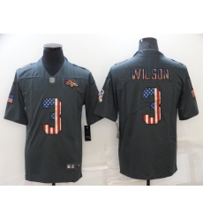 Men's Denver Broncos #3 Russell Wilson Grey Salute To Service USA Flag Fashion Limited Stitched Jersey Men's Denver Broncos #3 Russell Wilson Grey Salute To Service USA Flag Fashion Limited Stitched Jersey