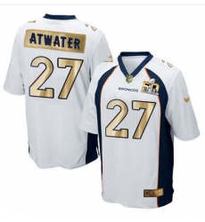 Nike Broncos #27 Steve Atwater White Mens Stitched NFL Game Super Bowl 50 Collection Jersey Nike Broncos #27 Steve Atwater White Mens Stitched NFL Game Super Bowl 50 Collection Jersey