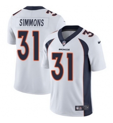 Nike Broncos 31 Justin Simmons White Vapor Untouchable Limited Jersey Nike Broncos 31 Justin Simmons White Vapor Untouchable Limited Jersey