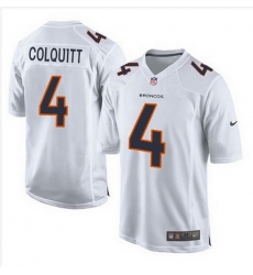 Nike Broncos #4 Britton Colquitt White Mens Stitched NFL Game Event Jersey Nike Broncos #4 Britton Colquitt White Mens Stitched NFL Game Event Jersey