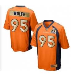 Nike Broncos #95 Derek Wolfe Orange Team Color Mens Stitched NFL Game Super Bowl 50 Collection Jersey Nike Broncos #95 Derek Wolfe Orange Team Color Mens Stitched NFL Game Super Bowl 50 Collection Jersey