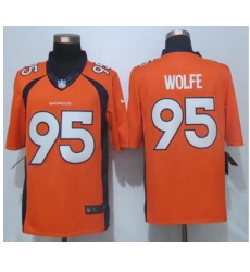 Nike Broncos #95 Derek Wolfe Orange Team Color Mens Stitched NFL New Limited Jersey Nike Broncos #95 Derek Wolfe Orange Team Color Mens Stitched NFL New Limited Jersey