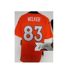 Nike Denver Broncos 83 Wes Welker Orange Elite Signed NFL Jersey Nike Denver Broncos 83 Wes Welker Orange Elite Signed NFL Jersey