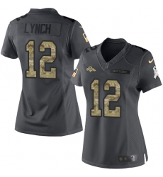 Nike Broncos #12 Paxton Lynch Black Womens Stitched NFL Limited 2016 Salute to Service Jersey Nike Broncos #12 Paxton Lynch Black Womens Stitched NFL Limited 2016 Salute to Service Jersey