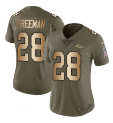 Nike Broncos #28 Royce Freeman Olive Gold Womens Stitched NFL Limited 2017 Salute to Service Jersey Nike Broncos #28 Royce Freeman Olive Gold Womens Stitched NFL Limited 2017 Salute to Service Jersey