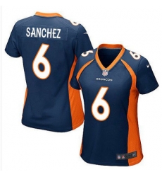 Nike Broncos #6 Mark Sanchez Blue Alternate Womens Stitched NFL New Elite Jersey Nike Broncos #6 Mark Sanchez Blue Alternate Womens Stitched NFL New Elite Jersey