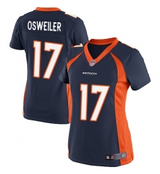 Women Denver Broncos #17 Brock osweiler Navy Blue Stitched NFL Jersey Women Denver Broncos #17 Brock osweiler Navy Blue Stitched NFL Jersey
