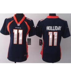 Women Nike Denver Broncos 11 Trindon Holliday Blue Jerseys 2013 Women Nike Denver Broncos 11 Trindon Holliday Blue Jerseys 2013