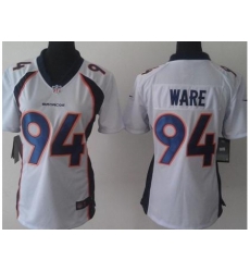 Women Nike Denver Broncos 94 DeMarcus Ware White NFL Jerseys Women Nike Denver Broncos 94 DeMarcus Ware White NFL Jerseys