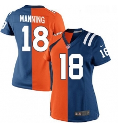 Womens Nike Denver Broncos 18 Peyton Manning Limited Navy BlueWhite Split Fashion NFL Jersey Womens Nike Denver Broncos 18 Peyton Manning Limited Navy BlueWhite Split Fashion NFL Jersey