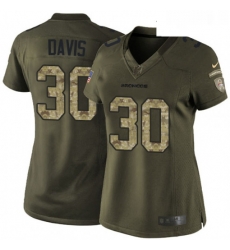 Womens Nike Denver Broncos 30 Terrell Davis Elite Green Salute to Service NFL Jersey Womens Nike Denver Broncos 30 Terrell Davis Elite Green Salute to Service NFL Jersey