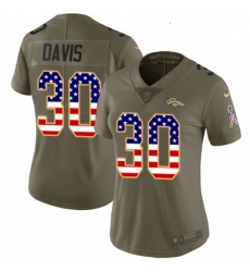 Womens Nike Denver Broncos 30 Terrell Davis Limited OliveUSA Flag 2017 Salute to Service NFL Jersey Womens Nike Denver Broncos 30 Terrell Davis Limited OliveUSA Flag 2017 Salute to Service NFL Jersey