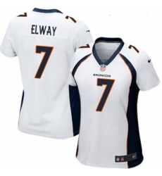Womens Nike Denver Broncos 7 John Elway Game White NFL Jersey Womens Nike Denver Broncos 7 John Elway Game White NFL Jersey